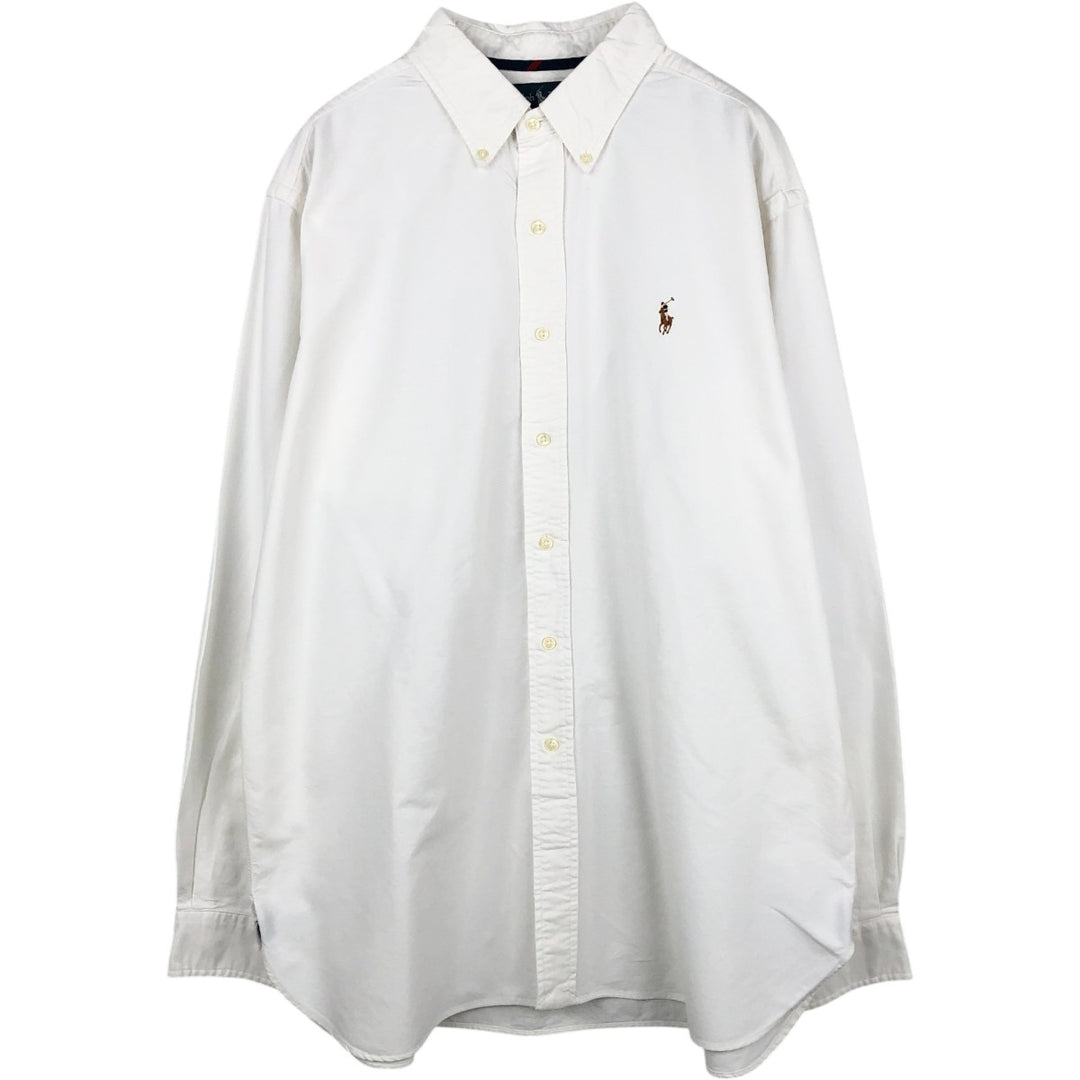 Ralph Lauren Classic Fit Long Sleeve Button Down Shirt Men's XL cotton white type Vintage Second Hand