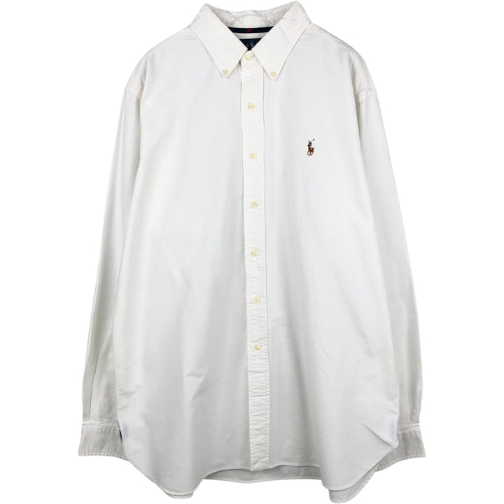 Ralph Lauren Classic Fit Long Sleeve Button Down Shirt Men's XL cotton white type Vintage Second Hand