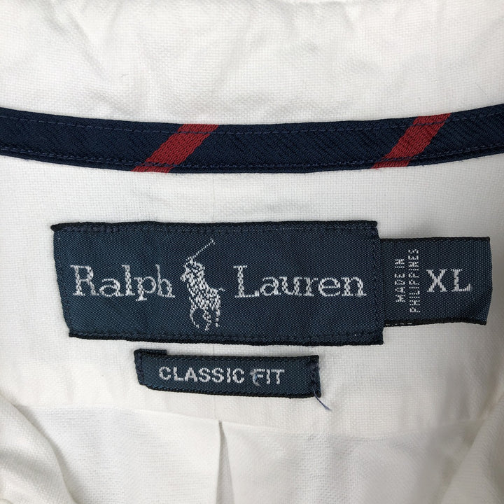 Ralph Lauren Classic Fit Long Sleeve Button Down Shirt Men's XL cotton white type Vintage Second Hand