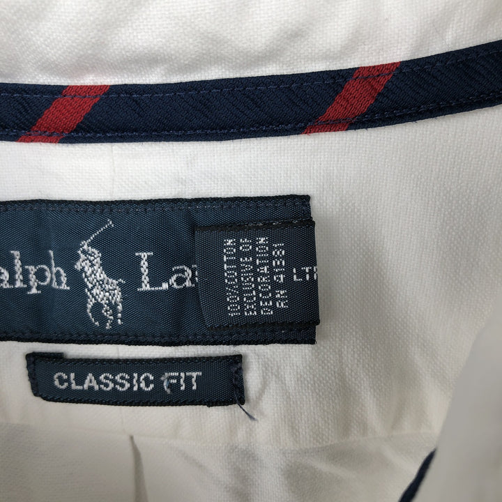 Ralph Lauren Classic Fit Long Sleeve Button Down Shirt Men's XL cotton white type Vintage Second Hand