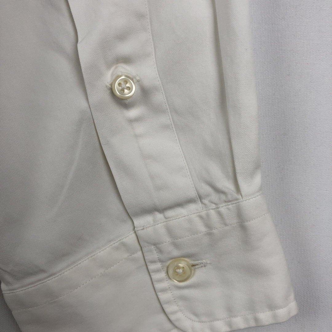 Ralph Lauren YARMOUTH long sleeve button down shirt, men's XL size cotton white type Vintage Second Hand