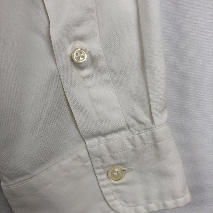 Ralph Lauren YARMOUTH long sleeve button down shirt, men's XL size cotton white type Vintage Second Hand