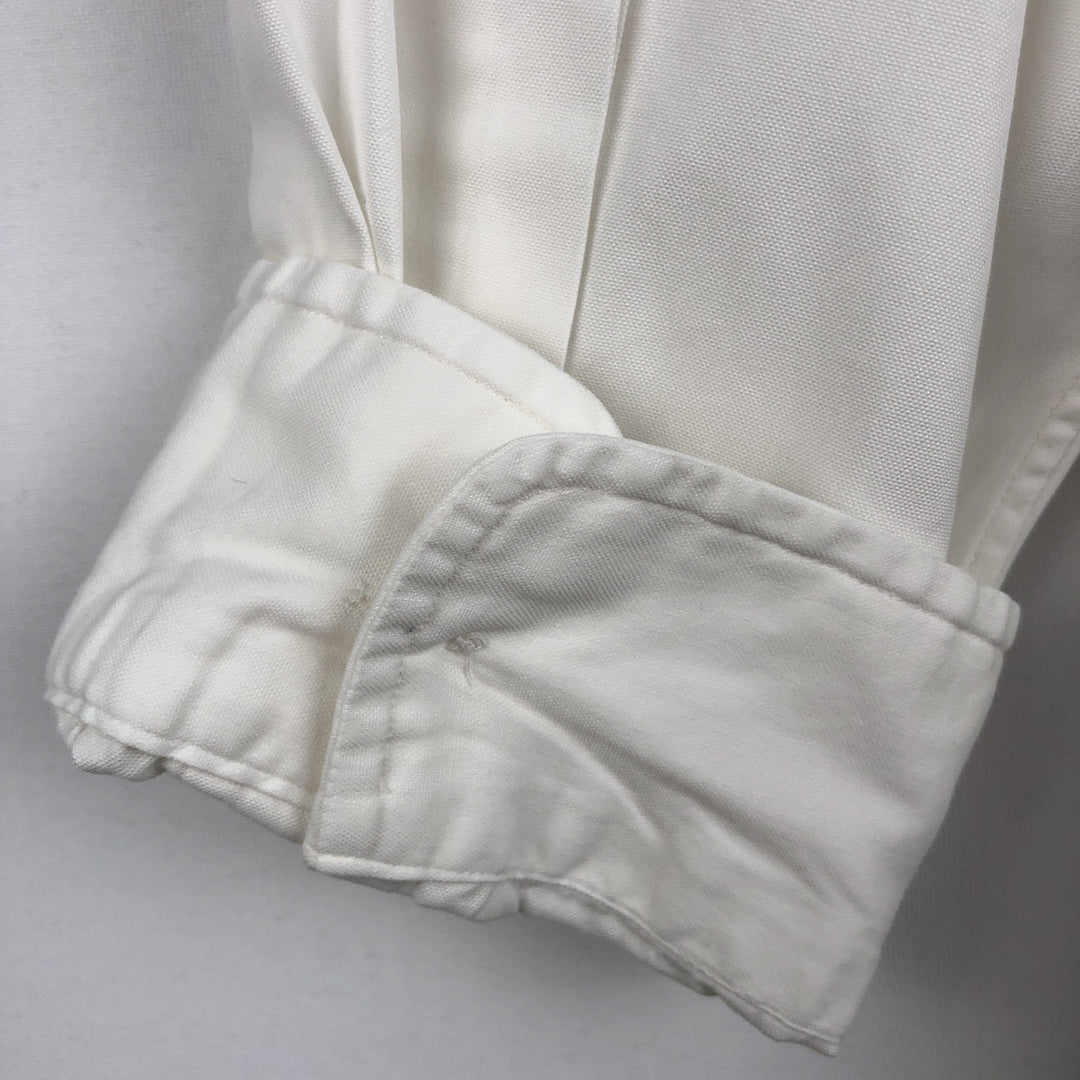 Ralph Lauren YARMOUTH long sleeve button down shirt, men's XL size cotton white type Vintage Second Hand