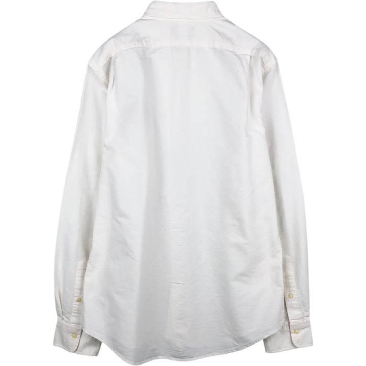 Ralph Lauren Slim Fit Wide Collar Long Sleeve Cotton Shirt, Men's Size L (approx.) cotton white type Vintage Second Hand