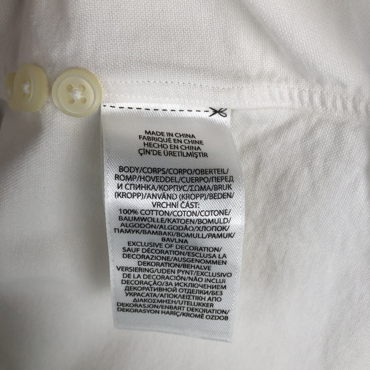 Ralph Lauren Slim Fit Wide Collar Long Sleeve Cotton Shirt, Men's Size L (approx.) cotton white type Vintage Second Hand