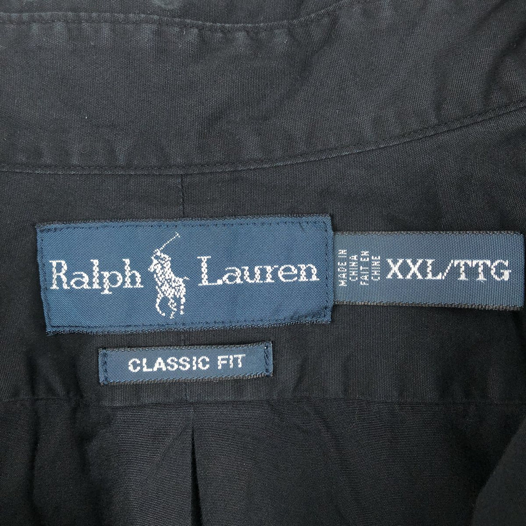 Ralph Lauren Classic Fit Long Sleeve Button Down Shirt Men's XXL cotton black type Vintage Second Hand