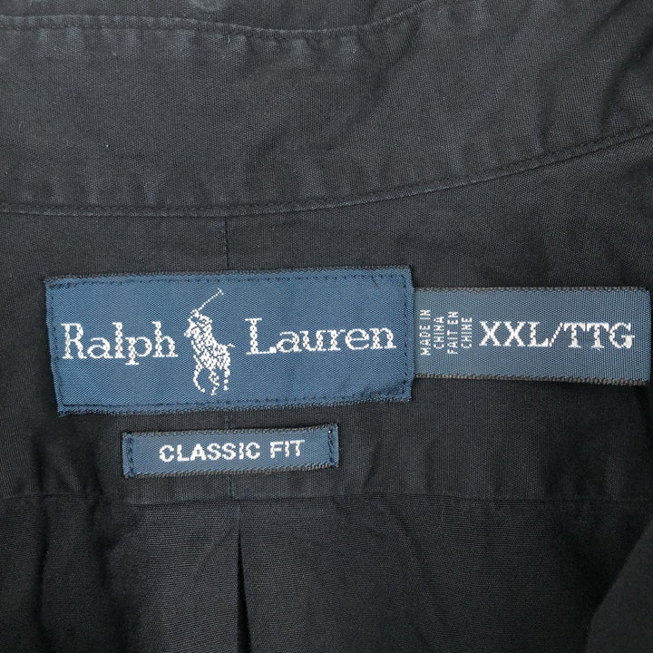 Ralph Lauren Classic Fit Long Sleeve Button Down Shirt Men's XXL cotton black type Vintage Second Hand