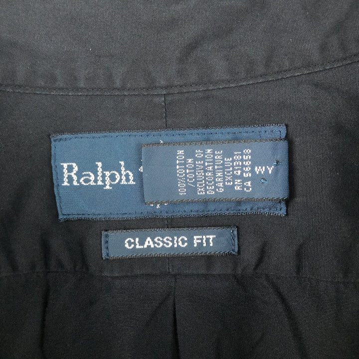 Ralph Lauren Classic Fit Long Sleeve Button Down Shirt Men's XXL cotton black type Vintage Second Hand