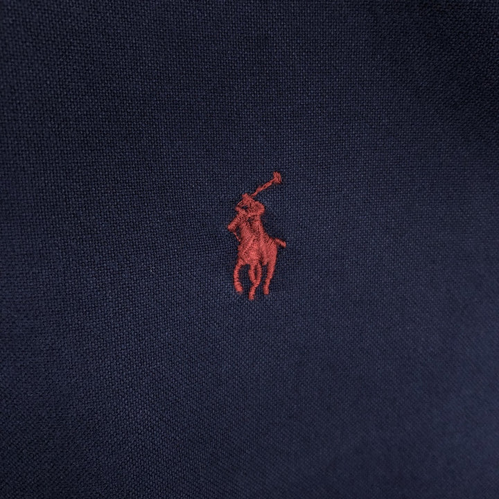Ralph Lauren POLO RALPH LAUREN CLASSIC FIT long sleeve button down shirt men's XL equivalent cotton navy blue type Vintage Second Hand