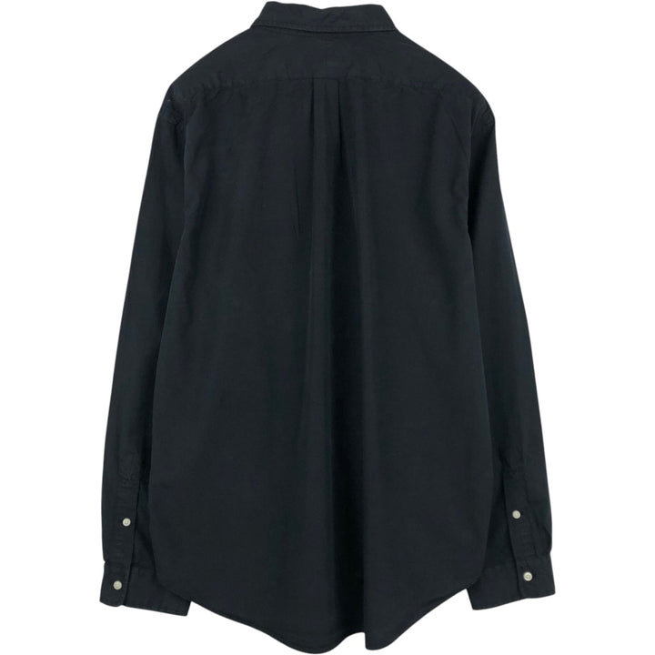 Ralph Lauren plain long-sleeved button-down shirt, men's size XXL. cotton black type Vintage Second Hand
