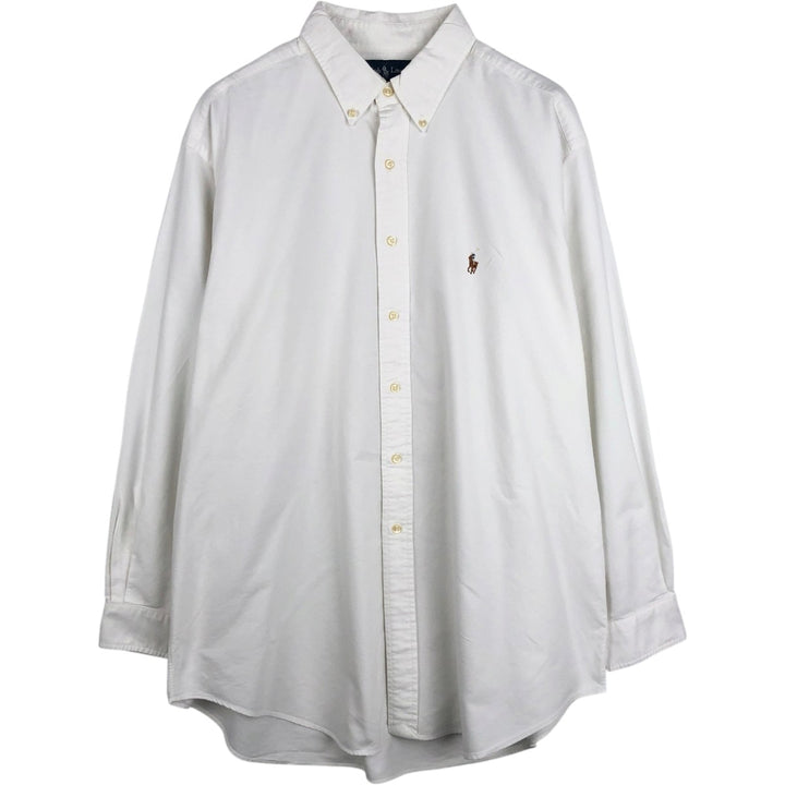 Ralph Lauren Classic Fit Long Sleeve Button Down Shirt Men's XL cotton white type Vintage Second Hand