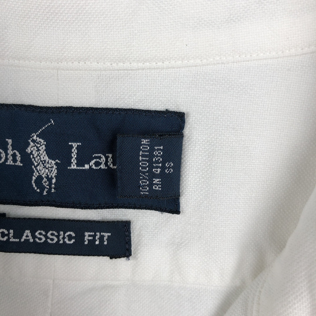 Ralph Lauren Classic Fit Long Sleeve Button Down Shirt Men's XL cotton white type Vintage Second Hand