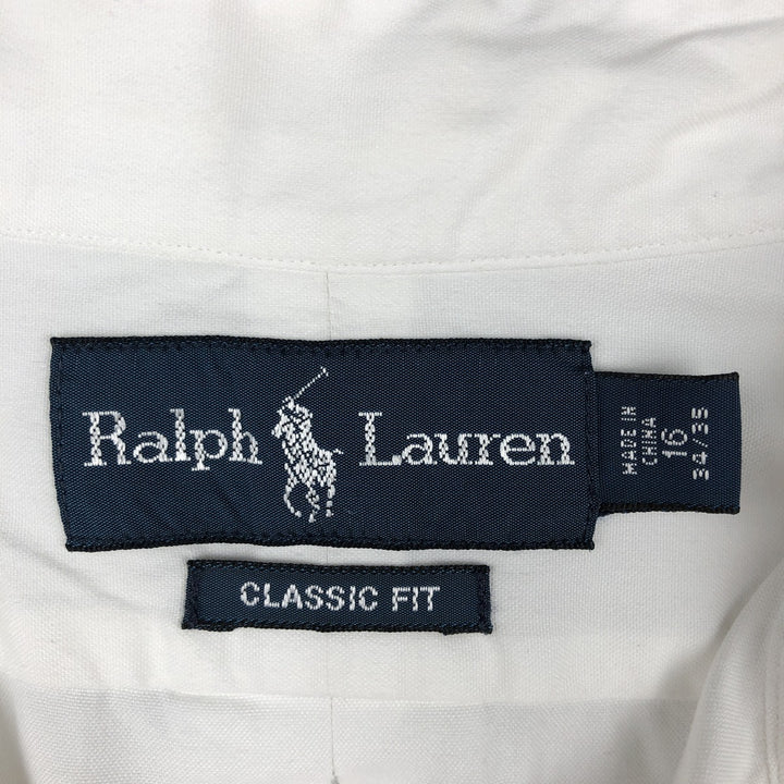 Ralph Lauren Classic Fit Long Sleeve Button Down Shirt Men's XL cotton white type Vintage Second Hand
