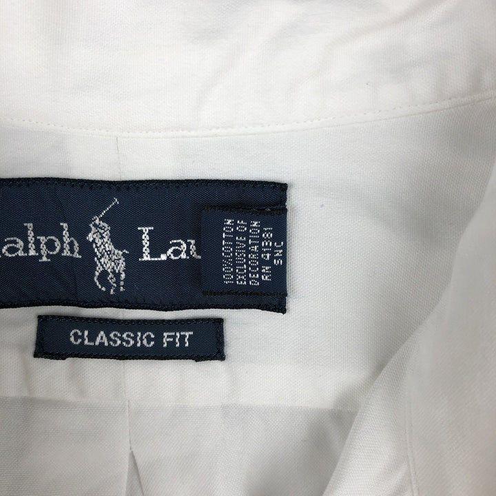 Ralph Lauren Classic Fit Long Sleeve Button Down Shirt Men's XL cotton white type Vintage Second Hand