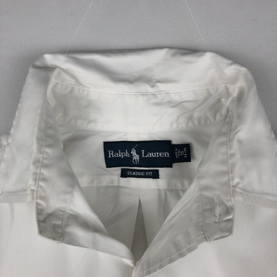 Ralph Lauren Classic Fit Long Sleeve Button Down Shirt Men's XL cotton white type Vintage Second Hand