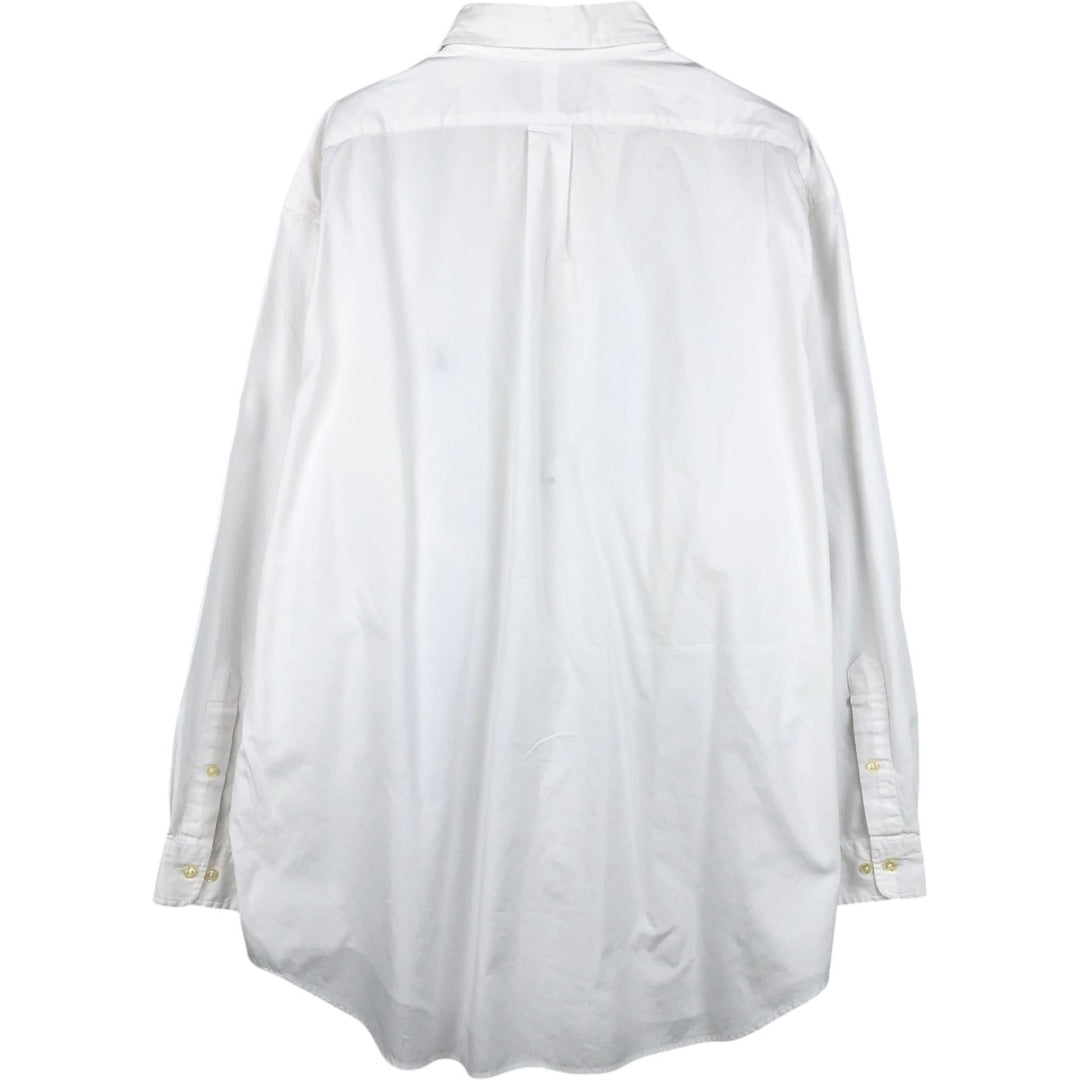 Ralph Lauren YARMOUTH long sleeve button down shirt, men's XXL size cotton white type Vintage Second Hand