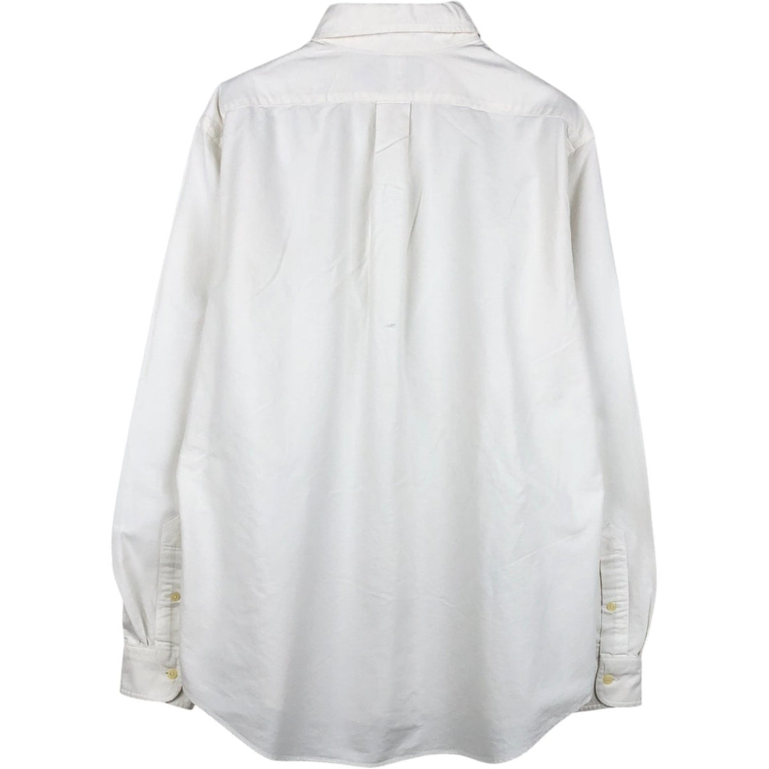 Ralph Lauren CUSTOM FIT long sleeve button down shirt, men's size L cotton white type Vintage Second Hand
