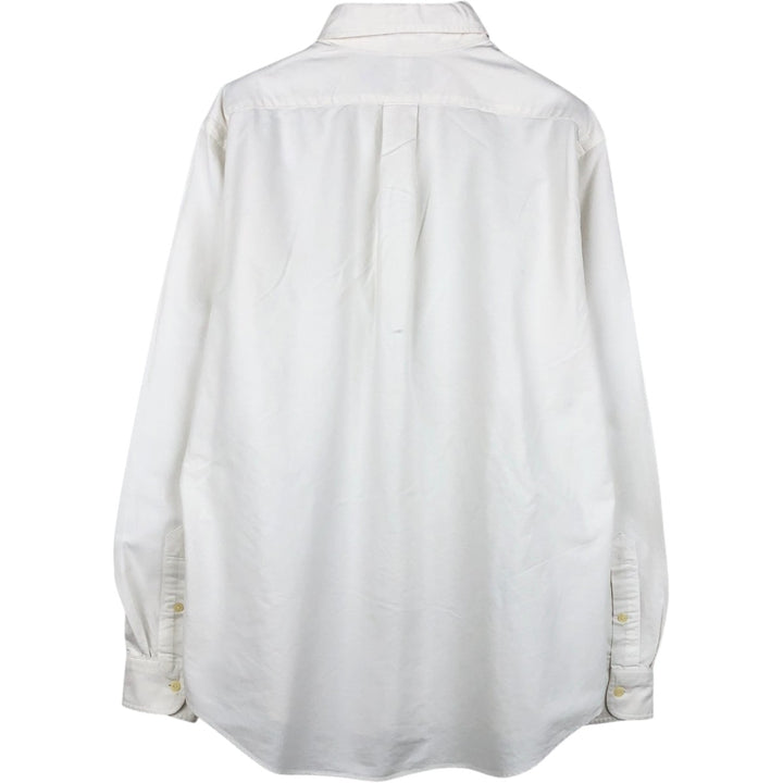 Ralph Lauren CUSTOM FIT long sleeve button down shirt, men's size L cotton white type Vintage Second Hand