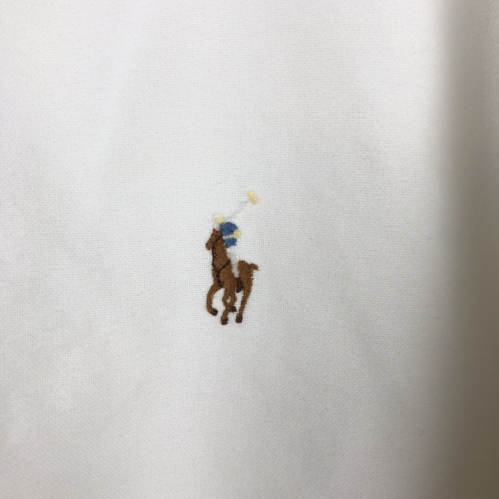 Ralph Lauren CUSTOM FIT long sleeve button down shirt, men's size L cotton white type Vintage Second Hand