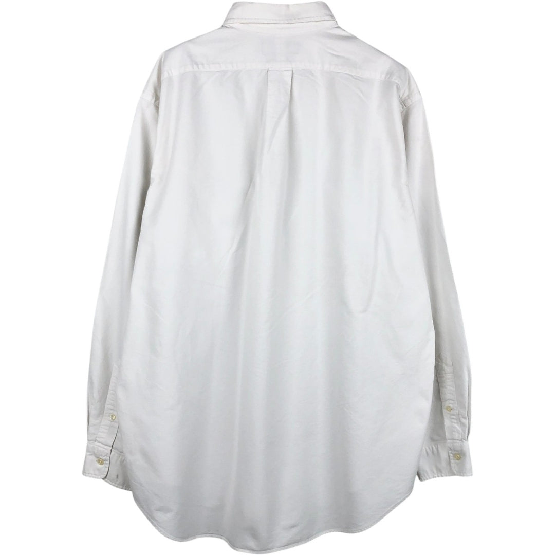 Ralph Lauren YARMOUTH long sleeve button down shirt, men's XL size cotton white type Vintage Second Hand
