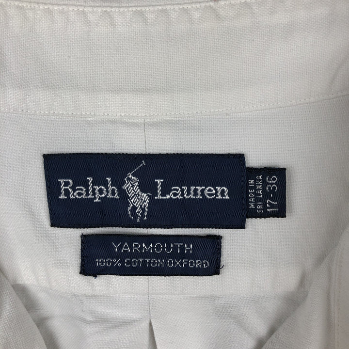 Ralph Lauren YARMOUTH long sleeve button down shirt, men's XL size cotton white type Vintage Second Hand
