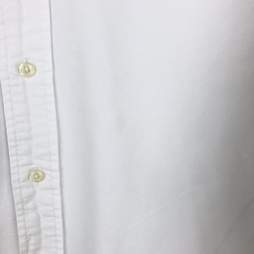 Ralph Lauren YARMOUTH long sleeve button down shirt, men's XL size cotton white type Vintage Second Hand