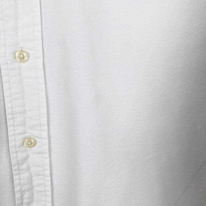 Ralph Lauren YARMOUTH long sleeve button down shirt, men's XL size cotton white type Vintage Second Hand