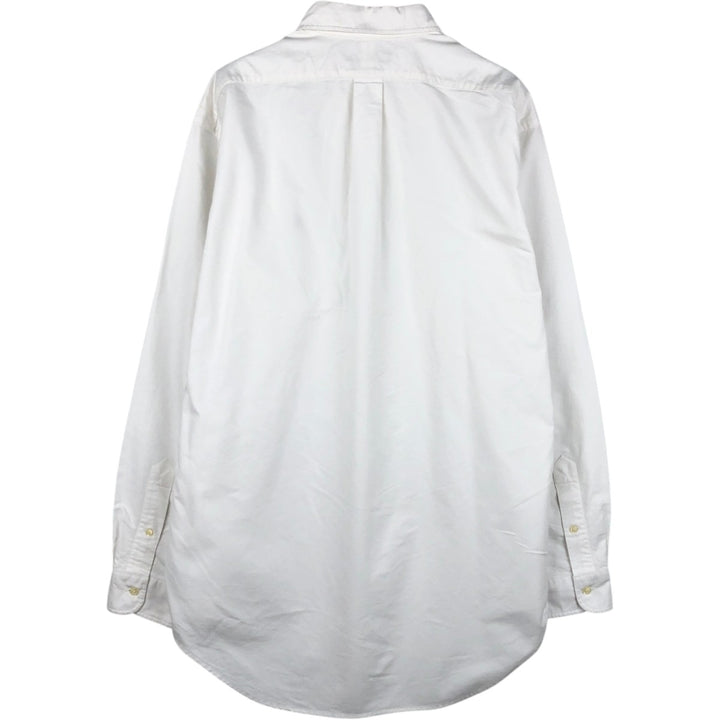 Ralph Lauren Polo by Ralph Lauren YARMOUTH Long-Sleeve Button-Down Shirt, Men's Size XL (approx.) cotton white type Vintage Second Hand