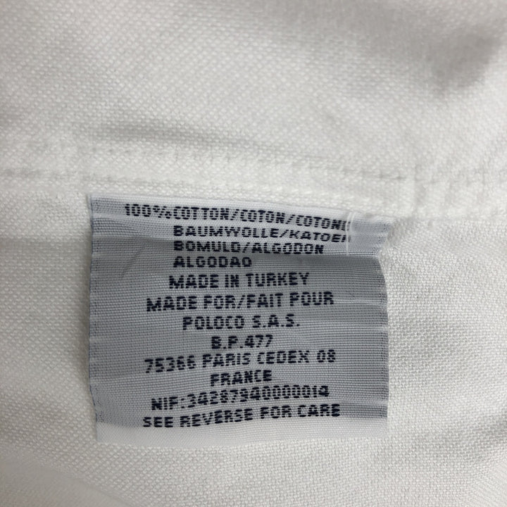 Ralph Lauren Polo by Ralph Lauren YARMOUTH Long-Sleeve Button-Down Shirt, Men's Size XL (approx.) cotton white type Vintage Second Hand