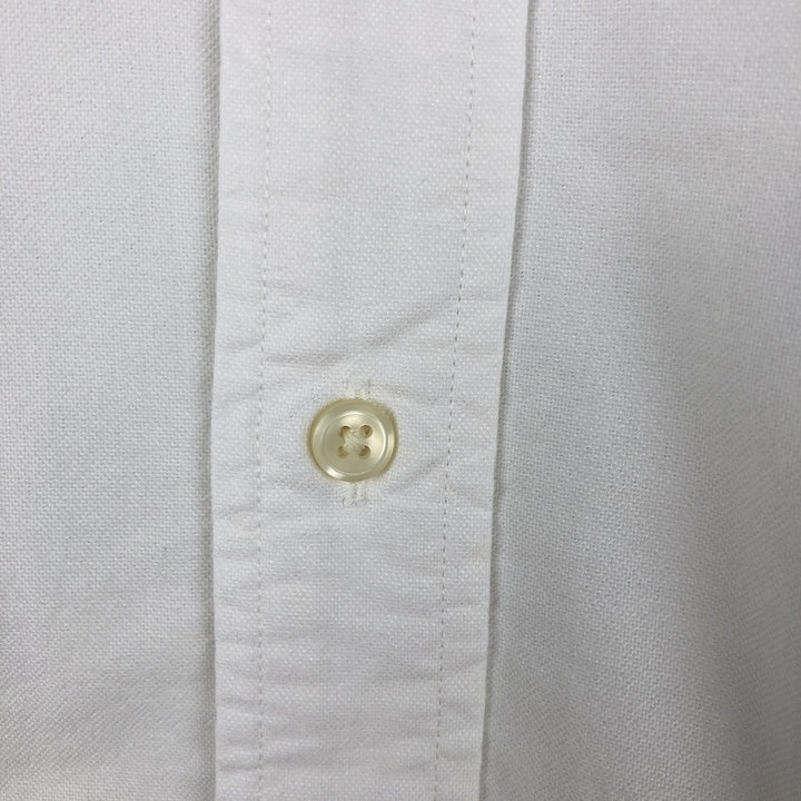 Ralph Lauren Polo by Ralph Lauren YARMOUTH Long-Sleeve Button-Down Shirt, Men's Size XL (approx.) cotton white type Vintage Second Hand