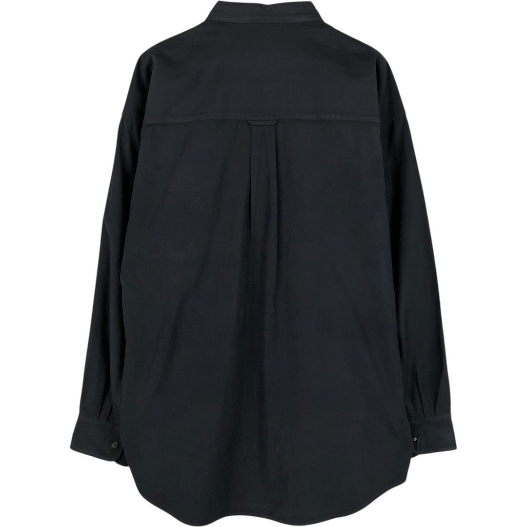 Ralph Lauren Chaps long-sleeved button-down shirt, men's size L Nylon black type Vintage Second Hand