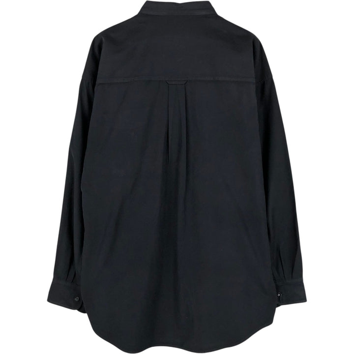 Ralph Lauren Chaps long-sleeved button-down shirt, men's size L Nylon black type Vintage Second Hand