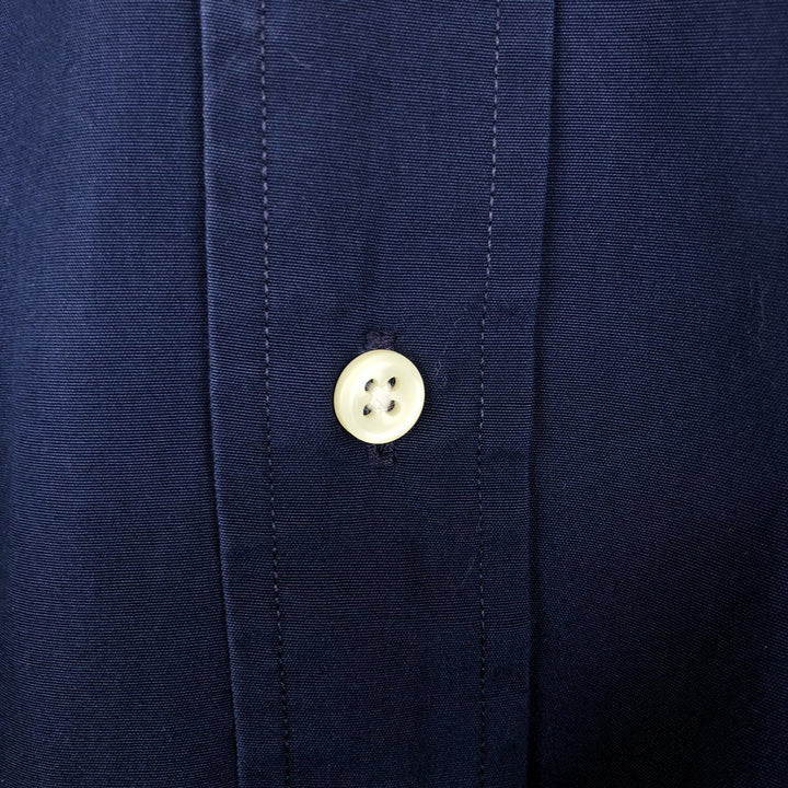 Ralph Lauren BLAKE long sleeve button down shirt, men's size M cotton navy blue type Vintage Second Hand