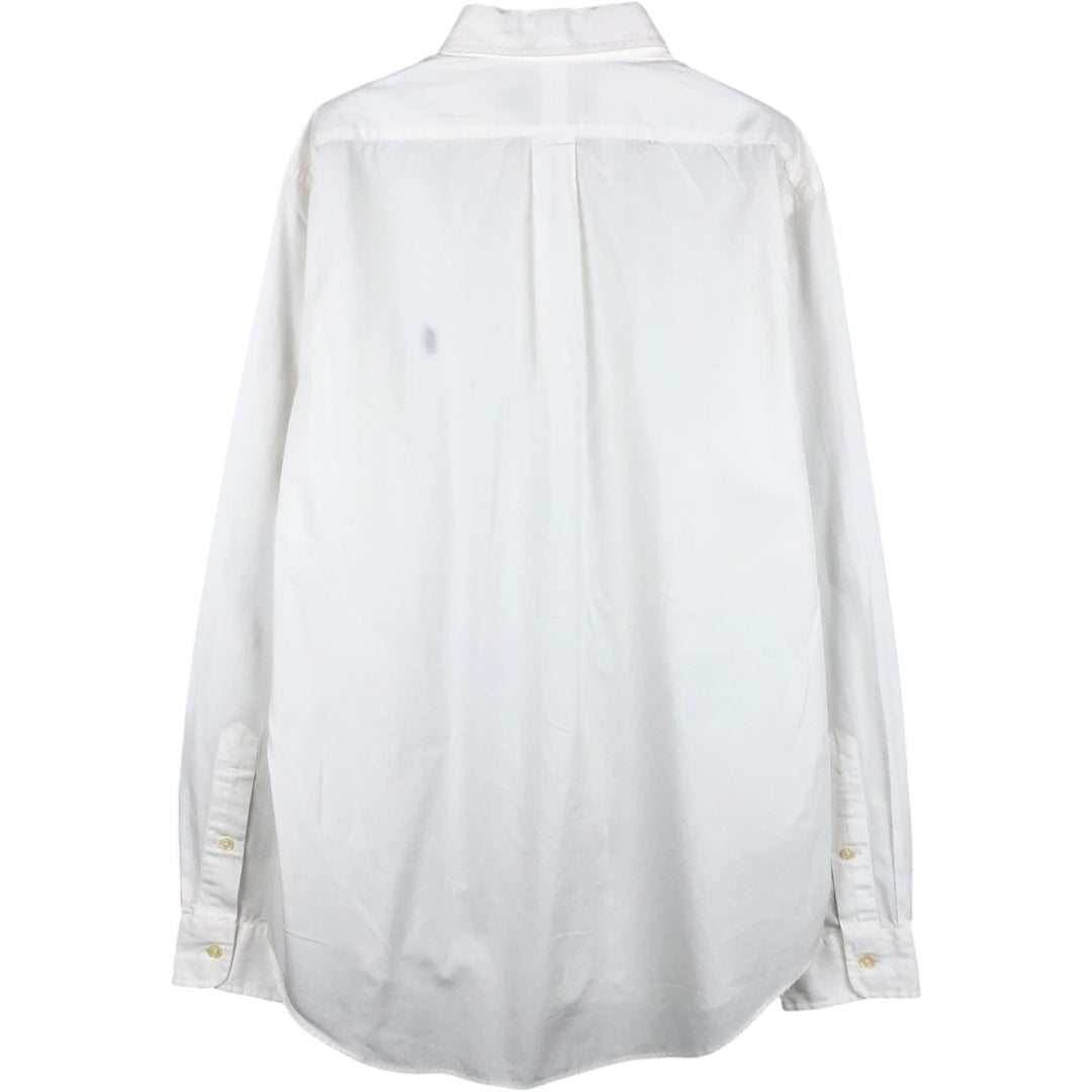 Ralph Lauren Slim Fit Long Sleeve Button-Down Shirt, Men's Size L cotton white type Vintage Second Hand