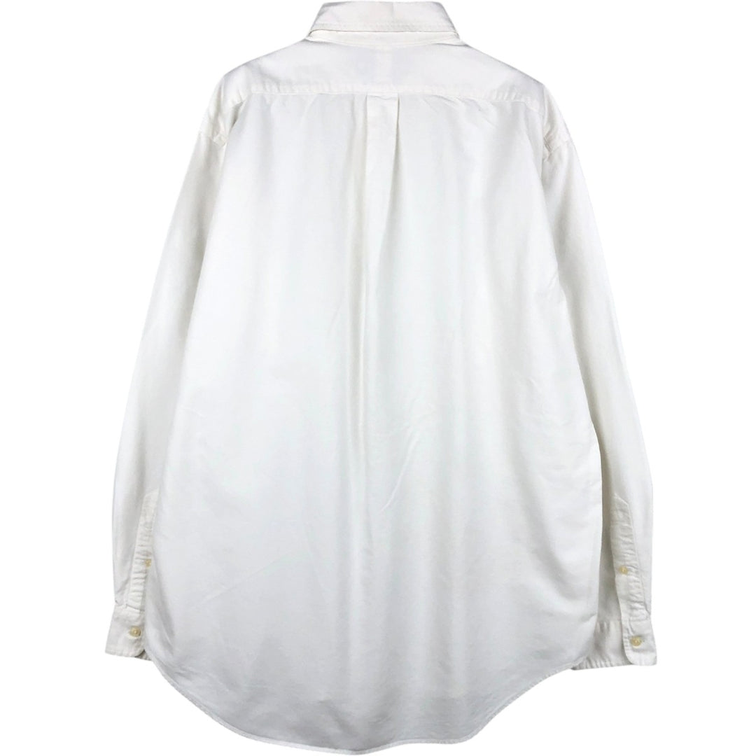 Ralph Lauren YARMOUTH long sleeve button down shirt, men's XL size cotton white type Vintage Second Hand