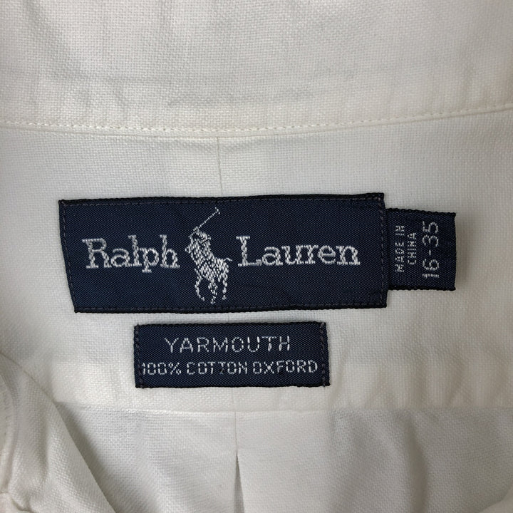 Ralph Lauren YARMOUTH long sleeve button down shirt, men's XL size cotton white type Vintage Second Hand