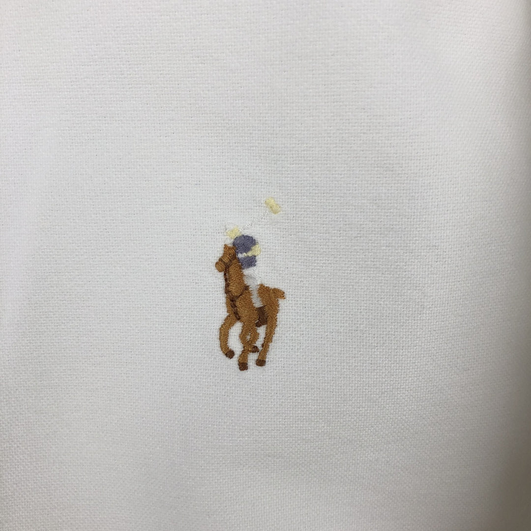 Ralph Lauren YARMOUTH long sleeve button down shirt, men's XL size cotton white type Vintage Second Hand