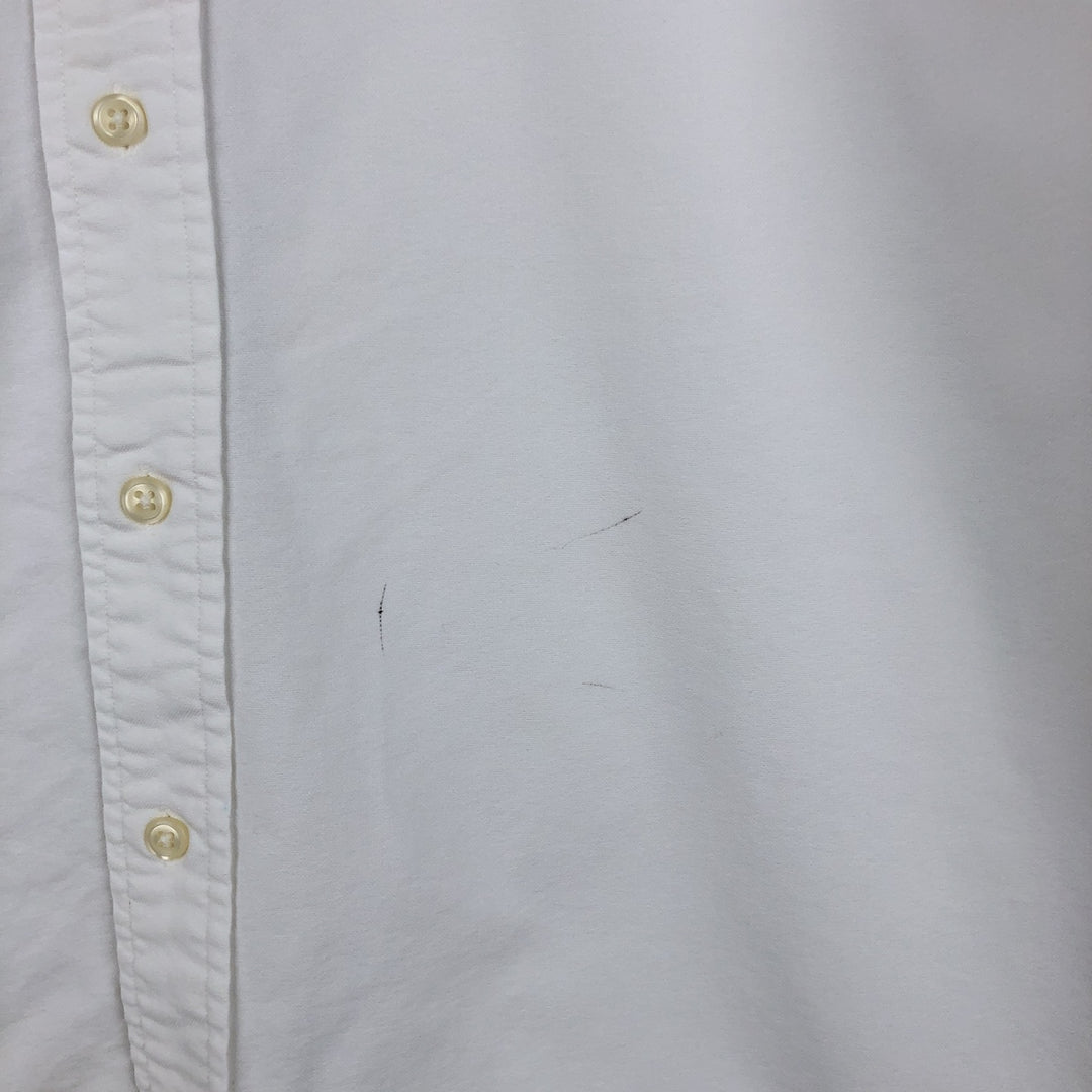 Ralph Lauren YARMOUTH long sleeve button down shirt, men's XL size cotton white type Vintage Second Hand