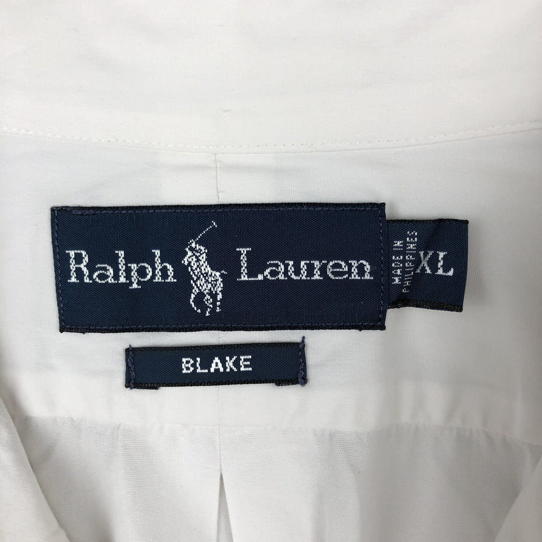 Ralph Lauren BLAKE long sleeve button down shirt, men's XL size cotton white type Vintage Second Hand