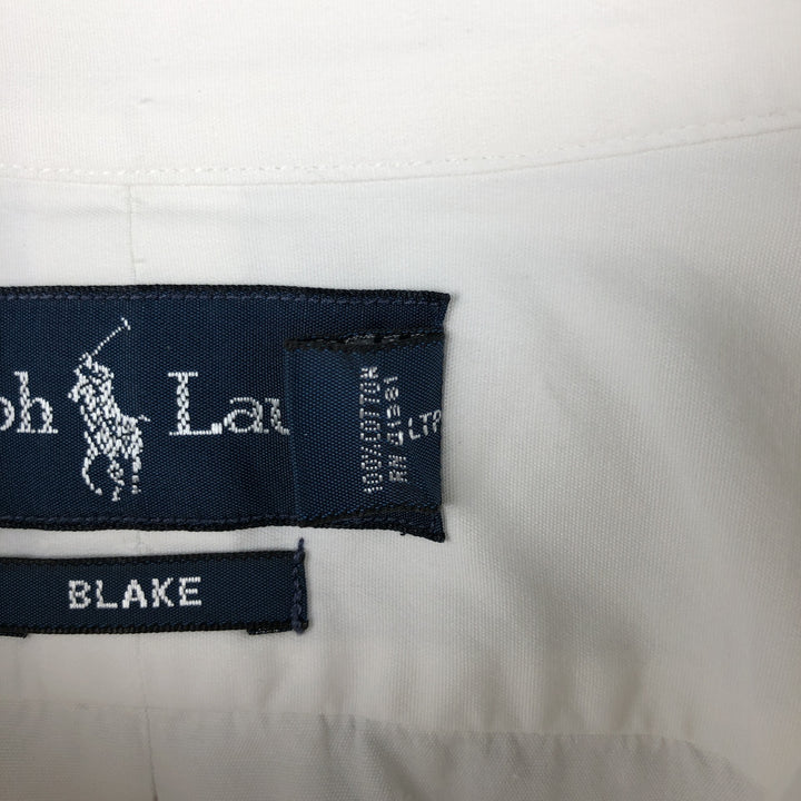 Ralph Lauren BLAKE long sleeve button down shirt, men's XL size cotton white type Vintage Second Hand
