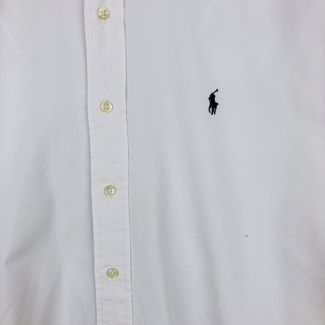 Ralph Lauren BLAKE long sleeve button down shirt, men's XL size cotton white type Vintage Second Hand