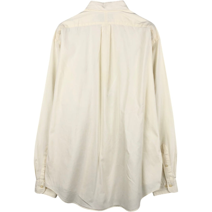 Ralph Lauren YARMOUTH long sleeve button down shirt, men's XL size cotton ivory Vintage Second Hand