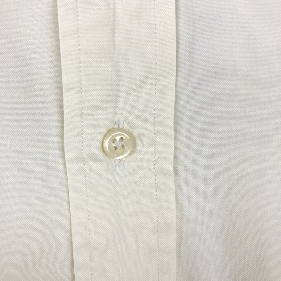 Ralph Lauren YARMOUTH long sleeve button down shirt, men's XL size cotton ivory Vintage Second Hand