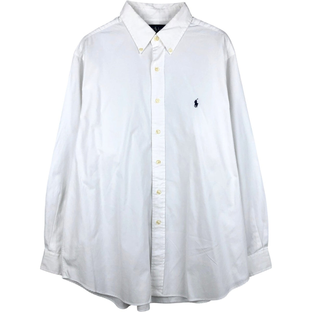 Ralph Lauren Classic Fit Long Sleeve Button Down Shirt Men's XXL cotton white type Vintage Second Hand
