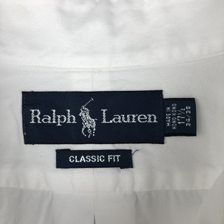 Ralph Lauren Classic Fit Long Sleeve Button Down Shirt Men's XXL cotton white type Vintage Second Hand