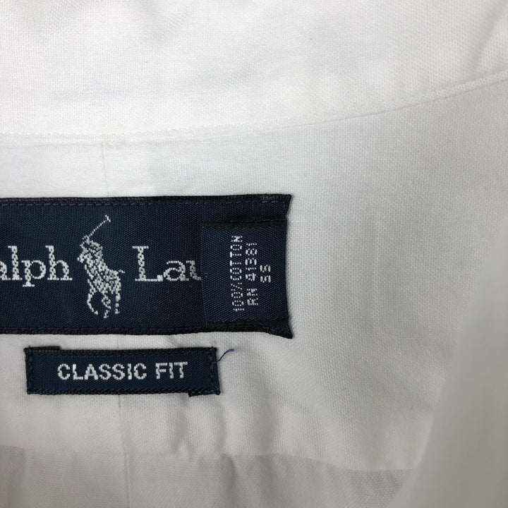 Ralph Lauren Classic Fit Long Sleeve Button Down Shirt Men's XXL cotton white type Vintage Second Hand