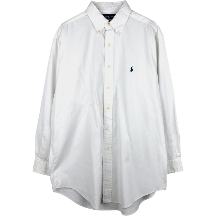 Ralph Lauren YARMOUTH Long Sleeve Button Down Shirt Men's XL Button Down cotton white type Vintage Second Hand