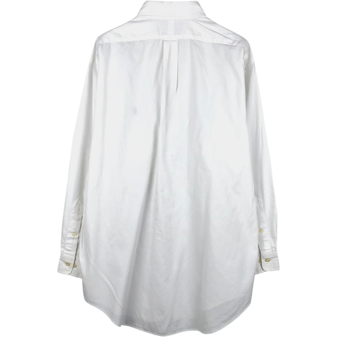 Ralph Lauren YARMOUTH Long Sleeve Button Down Shirt Men's XL Button Down cotton white type Vintage Second Hand