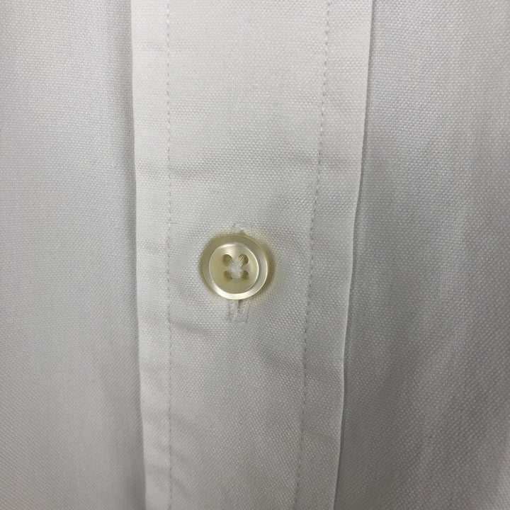 Ralph Lauren YARMOUTH Long Sleeve Button Down Shirt Men's XL Button Down cotton white type Vintage Second Hand