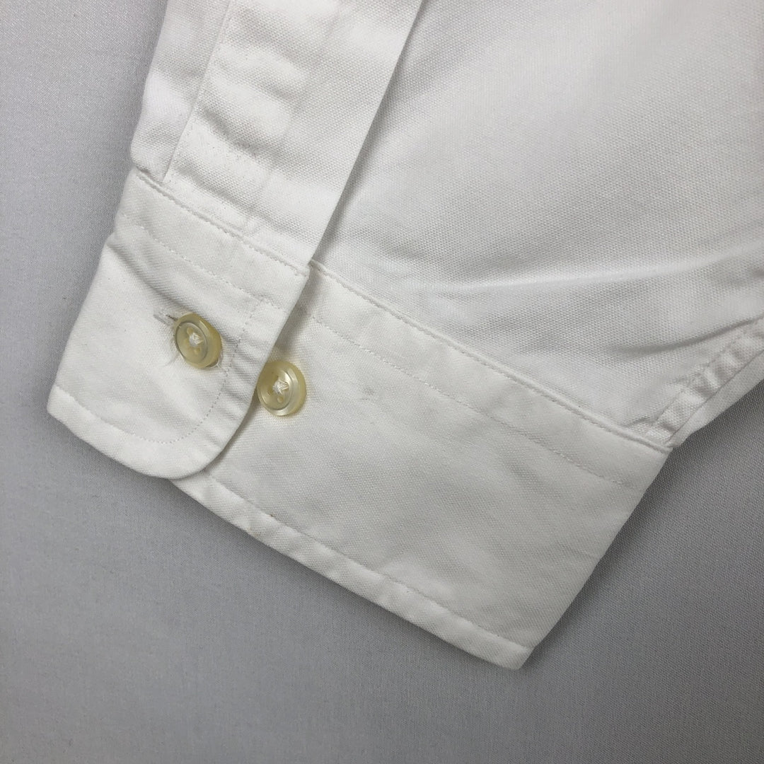 Ralph Lauren YARMOUTH Long Sleeve Button Down Shirt Men's XL Button Down cotton white type Vintage Second Hand